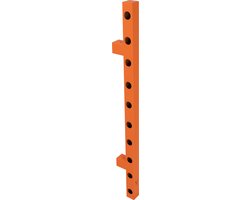 MA-RK VINE BOLD - exclusief stalen wijnpaal/wijnrek - 1 meter - voor 10 flessen - minimalistisch - design - wandbevestiging – staal - oranje