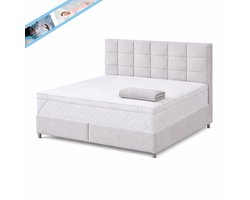 Maan matras ® Boxspring 140x200 | off-white | bed | boxspring met opbergruimte | Boxspring compleet