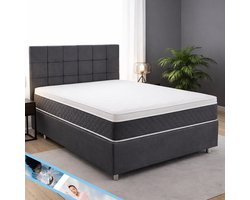 Maan matras ® Boxspring | boxspring 180x200 Antraciet | bed | boxspring met opbergruimte | Boxspring compleet