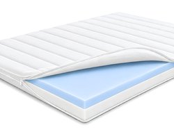 Maan matras ® - Topper 180x200 - Aanpasbaar - 12 cm dik - Koudschuim & Hybrid- Afneembare tijk wasbaar - 180x200 cm