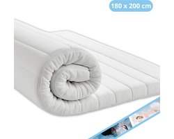 Maan matras® - Topper 180x200 - Topmatras - Topdekmatras- 8cm dik - HR Koudschuim - Afritsbaar en wasbaar - Medium Hardheid - Matrastopper