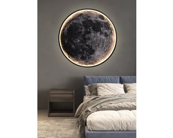 Maan Wandlampen - Moderne Led Verlichting - Dimbaar - Wall Decor - 60cm - Muurschildering Verlichting - Decoratie Verlichting