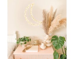 Maanlamp LED - Gouden Wandlamp - USB Voeding - Sfeerverlichting - Kinderkamer Verlichting - Woonkamer Decoratie - Slaapkamer Lamp