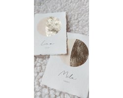 Maanstandposter Beige - Geboorteposter - Geboortecadeau - Baby - Maanstand - Poster kinderkamer - Poster babykamer - A4