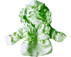 Maat 62 Zomerjas fel groen met steentjes en glitter jas baby en kind kinderJas