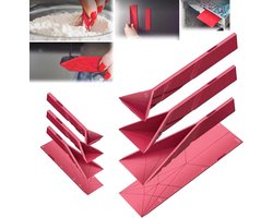 Maatlepelset - Maatlepels - Maatlepels - Maatlepelset - Maatlepels - Twee lepels - Veelhoekige platte 3-in-1 maatlepels - 6 verschillende maten - Plat ontwerp - Handige opbergruimte, praktisch keukengereedschap - Voor koken, bakken en vloeibare ingre