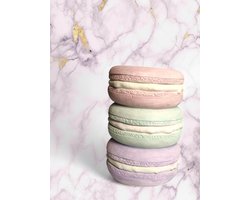 Macaron 33x46 - bijzettafel 3 hoog- Luxe Macaron Tafel - Zacht roze, mintgroen en lila - Uniek Design