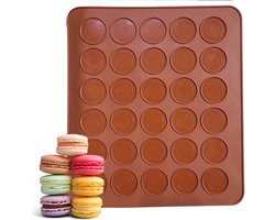 Macarons bakmat - Voor 30 stuks - Macaron - Siliconen bakvormen - Set - Vaatwasserbestendig - Ovenbestendig - Macarons mat - Ovenmat
