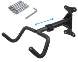 Maclean - Fiets muurbeugel - Fietsenrek - Wandmontage / Ophangsysteem - max. belasting 30kg - Zwart