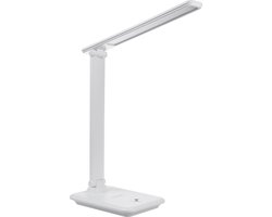 Maclean LED - Bureaulamp 9W - Dimbaar - 3 lichtkleuren (3000K / 4500K / 6500K) - Flexibele Arm - Touchbediening - Wit