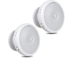 Maclean - LED lamp met bewegingssensor, magneet, achtergrondverlichting, lichtstanden: continu, PIR sensor, 3xAA, MCE223, 2 stuks