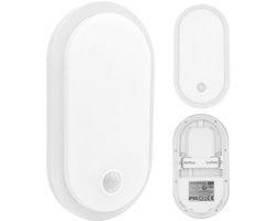 Maclean LED-lamp met bewegingssensor, PIR-sensor, wit, 10 W/15/18 W, IP65, instelbare kleurtemperatuur 3000/4000/6000 K, MCE534 W