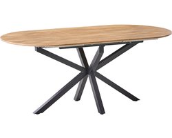 MACQUARIE - Eettafel uitschuifbaar - Bruin - 140/180 x 90 cm - MDF