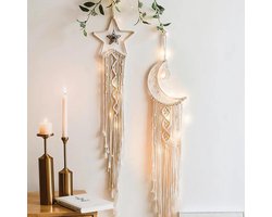 Macrame - Macramé - Wonen - Decoratie - Accessoires - Tapijt - Baby Kamer - Voor aan de Muur - Woon Decoratie - Boerderij - Room Decor - Ster