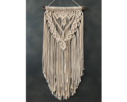 Macrame muur opknoping , home décor, bukuri wand decoratie - 057 - Ecru