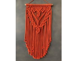 Macrame muur opknoping , home décor, bukuri wand decoratie - 158 Orange baksteen