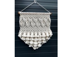 Macrame muur opknoping , home décor, wand decoratie - Wandkleed Hercai 057 ecru