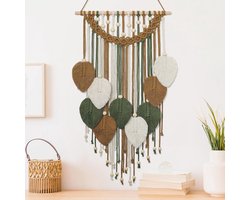 Macramé Muurdecoratie Boho Stijl - Handgemaakt Geweven Wandtapijt voor Slaapkamer en Woonkamer Ornamenten
