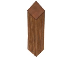 Macrame Muurhanger Boho Chic Woondecoratie – Bruine Bohemien Verticale Kwastjes Wandtapijt – Modern Landelijke Muurkunst voor Woonkamer Slaapkamer Kinderkamer Kantoor – 88x30cm