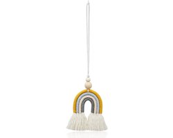 Macrame Regenboog Hanger - Boho Decoratie - Auto Interieur - Handgeweven Design - Niet gespecificeerd - Multicolor