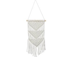 macramé wandkleed - 70 x 25,5 cm - boho wanddecoratie - wandhanger - katoen