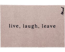 Mad About Mats - Axel - deurmat - live, laugh, leave - schoonloop/scraper - wasbaar - 50x75cm