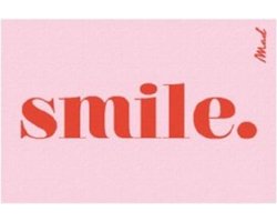 Mad About Mats - deurmat/badmat - Perla - smile - droogloop/touch - wasbaar - 50x75