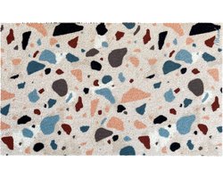 Mad About Mats - PABLO - deurmat - terrazzo - schoonloop/scraper - wasbaar - 67x110cm