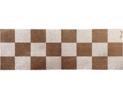Mad About Mats - PASCAL - deurmat/badmat - ruitjes - droogloop/touch - wasbaar - 50x150cm
