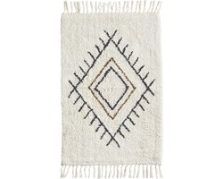 Madam Stoltz Badmat Cotton wit 60x90cm
