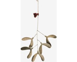 Madam Stoltz - ijzeren maretak / mistletoe - verouderd messing - 26 cm