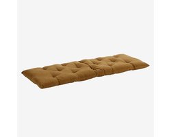 Madam Stoltz - Katoenen Bankkussen - 45x125 cm - Bruin gestreept