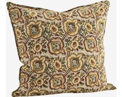 Madam Stoltz - kussenhoes met bloemenprint - 50x50cm
