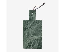 Madam Stoltz - Marmeren Snijplank met Handvat - Donkergroen - 15x30 cm