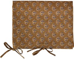 Madam Stoltz - Matrashoes bruin met print - 70x180 cm