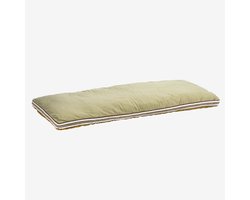 Madam Stoltz - Matraskussen 60x140cm tweezijdig - Mosterd/zand - afneembare hoes -