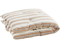 Madam Stoltz Matraskussen - gestreept offwhite - 60x100 cm - 100% katoen