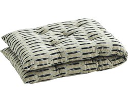 Madam Stoltz - Matraskussen Ikat katoen beige/zwart - 45x125cm - bankkussen