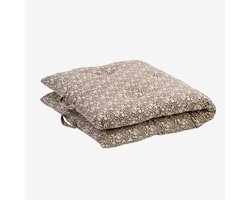 Madam Stoltz - Matraskussen Maroon/Off-white Bloemetjes - 60x100cm - katoen