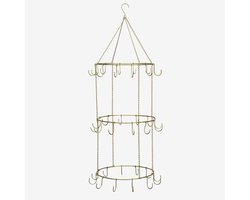 Madam Stoltz - Metalen Hanger met Haakjes voor Ornamenten - antiek messing