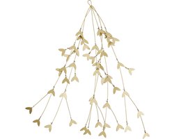 Madam Stoltz - metalen maretak – antiek messing, goudkleurig – 60 cm