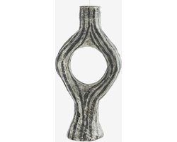 Madam Stoltz - Papier Mache Wachinelichtjeshouder - Kandelaar - Gestreept