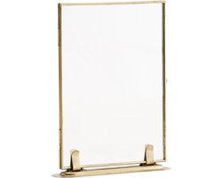 Madam Stoltz - Staande Fotolijst Glas met Ijzer in Verouderd Messing - 18x13cm