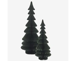Madam Stoltz - Staande Papieren Kerstboom - Groen - 93 cm