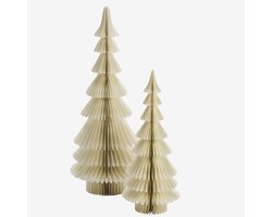 Madam Stoltz - Staande Papieren Kerstboom - roomwit - 67 cm