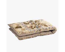 Madam Stoltz - Suzani matraskussen – 70x180 cm – ivory & dusty blue