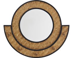* Madam Stoltz Wandspiegel Bamboe Met Haken