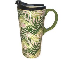 Madame chai / Koffie to go/ thee to go / green mug / Koffie mok to go
