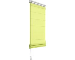 Madecostore Vouwgordijn Lichtdoorlatend – 180 x 220 cm – Roman Blind – Aluminium Rail – Zelfblokkerend – Groen