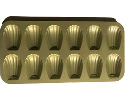 Madeleine bakvorm - Goud - Metal -12 stuks - 40 x 20cm